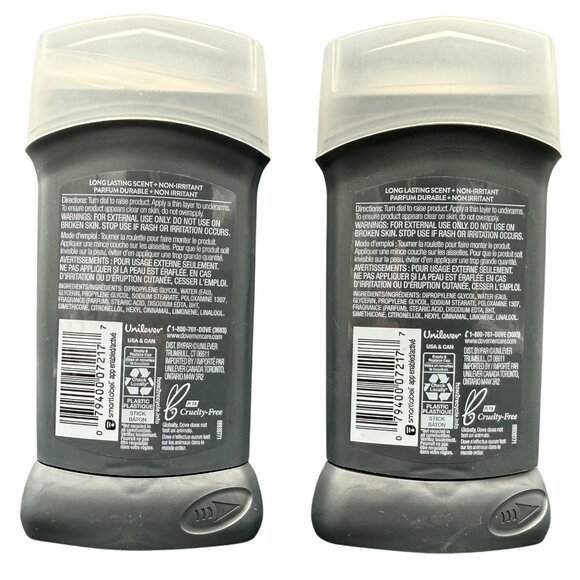 Dove Men+Care Extra Fresh Deodorant Solid 2 Pack 2.7 oz Citrus Aluminum Free - Picture 2 of 4